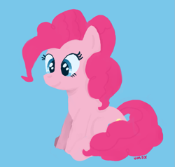 Size: 1047x996 | Tagged: safe, artist:umsx, pinkie pie, earth pony, pony, g4, best pony, female, mare, simple background, sitting, solo