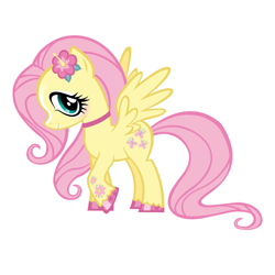 Size: 2048x2048 | Tagged: safe, artist:dreamscreep, edit, fluttershy, pegasus, pony, g4, blushing, choker, chokershy, eyeshadow, flower, flower in hair, gyaru, hibiscus, hoof polish, hooves, lipstick, makeup, simple background, solo, white background