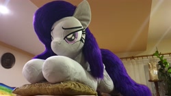 Size: 4032x2268 | Tagged: safe, artist:ponimalion, oc, oc:morning glory (project horizons), pegasus, pony, fallout equestria, fallout equestria: project horizons, fanfic art, female, indoors, irl, mare, photo, plushie, solo