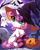 Size: 1406x1754 | Tagged: safe, artist:airiniblock, sweetie belle, bat, ghost, pony, undead, unicorn, g4, clothes, cute, diasweetes, gravestone, halloween, holiday, horn, moon, outdoors, pumpkin, raffle, sky, socks, solo, striped socks, tree