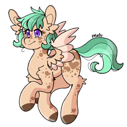 Size: 1400x1400 | Tagged: safe, artist:petaltheartist, oc, oc only, oc:crunchie, pegasus, pony, female, mare, simple background, solo, transparent background