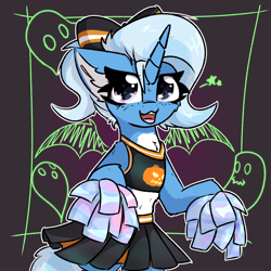 Size: 2000x2000 | Tagged: safe, artist:jubyskylines, trixie, g4, cheerleader, cheerleader outfit, clothes, solo