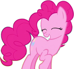 Size: 630x590 | Tagged: safe, edit, edited screencap, screencap, pinkie pie, earth pony, g4, background removed, eyes closed, female, not a vector, simple background, smiling, solo, transparent background