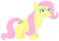 Size: 771x543 | Tagged: safe, artist:darwinfan2000, fluttershy, pegasus, g4, female, simple background, solo, white background