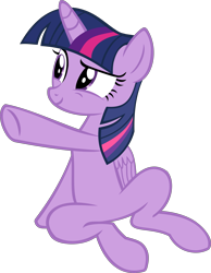 Size: 4579x5914 | Tagged: safe, artist:inmoralidadtolerable, edit, twilight sparkle, alicorn, pony, g4, female, mare, pointing, ponies sitting like humans, simple background, sitting, smiling, solo, transparent background, twilight sparkle (alicorn), underhoof