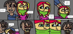 Size: 1619x756 | Tagged: safe, artist:mattjohn1992, sunset shimmer, equestria girls, g4, cloth gag, comic, gag, kidnapped