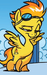 Size: 228x361 | Tagged: safe, artist:jay fosgitt, idw, official comic, spitfire, pegasus, pony, friends forever #11, g4, my little pony: friends forever, cropped, female, mare, solo