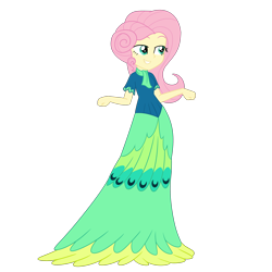 Size: 3000x3000 | Tagged: safe, artist:cartoonmasterv3, artist:nie-martw-sie-o-mnie, fluttershy, human, equestria girls, g4, make new friends but keep discord, clothes, dress, gala dress, long dress, long skirt, simple background, skirt, solo, transparent background, vector