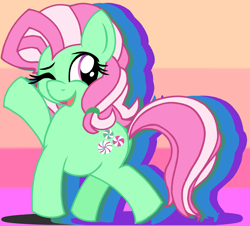 Size: 3095x2793 | Tagged: safe, artist:chaosimp2006, minty, earth pony, pony, g3, g4, female, g3 to g4, generation leap, gradient background, mare, solo