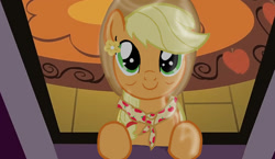 Size: 1175x680 | Tagged: safe, artist:mlpedits123, applejack, earth pony, pony, g4, older, older applejack, screencap background, solo