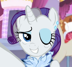 Size: 929x860 | Tagged: safe, artist:mlpedits123, rarity, pony, unicorn, g4, carousel boutique, horn, indoors, older, older rarity, screencap background, solo