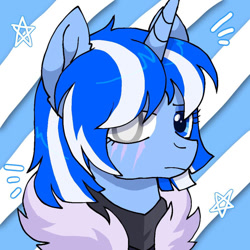 Size: 894x894 | Tagged: safe, artist:bluewhite2, oc, oc only, pony, unicorn, horn, solo