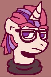 Size: 594x892 | Tagged: safe, artist:rosa ushiromiya, moondancer, pony, unicorn, g4, digital art, glasses, horn, looking at you, lunar waltz, male, rule 63, solo, stallion