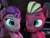 Size: 1080x810 | Tagged: safe, artist:bronydj, sprout cloverleaf, sunny starscout, earth pony, pony, g4, g5, 3d, cute, duo, duo male and female, female, g5 to g4, generation leap, looking at each other, looking at someone, male, mare, ship:sunnyclover, shipping, source filmmaker, stallion, straight