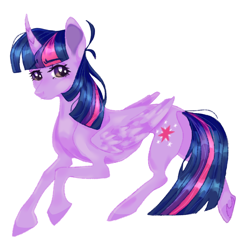 Size: 1280x1280 | Tagged: safe, artist:basement_drawings105, twilight sparkle, alicorn, g4, simple background, solo, twilight sparkle (alicorn), white background