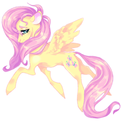 Size: 1280x1280 | Tagged: safe, artist:basement_drawings105, fluttershy, g4, simple background, solo, white background