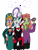 Size: 4000x5234 | Tagged: safe, artist:ktd1993, coloratura, somnambula, tree hugger, equestria girls, g4, clothes, costume, countess coloratura, dusk (scooby-doo!), halloween, halloween costume, hex girls, holiday, luna (scooby-doo!), scooby-doo!, simple background, thorn (scooby-doo!), transparent background