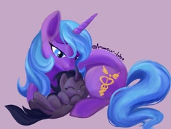 Size: 1600x1200 | Tagged: oc name needed, safe, artist:amanecerlobo, king sombra, radiant hope, oc, pony, unicorn, g4, female, foal, horn, male, offspring, parent:king sombra, parent:radiant hope, parents:hopebra, ship:hopebra, shipping, straight