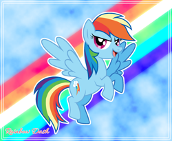 Size: 1650x1350 | Tagged: safe, artist:steel-1001, rainbow dash, pegasus, pony, g4, evil smile, female, mare, smiling, solo