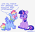 Size: 2156x2000 | Tagged: safe, artist:bishopony, part of a set, rainbow dash, twilight sparkle, alicorn, pegasus, pony, g4, colored wings, colored wingtips, comic, dialogue, duo, duo female, eyebrows, eyebrows visible through hair, female, folded wings, frown, high res, horn, looking at each other, looking at someone, mare, no pupils, open mouth, open smile, shiny hooves, simple background, sitting, smiling, speech bubble, spread wings, twilight sparkle (alicorn), unicorn horn, unshorn fetlocks, white background, wings