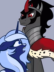 Size: 1620x2160 | Tagged: safe, artist:amanecerlobo, king sombra, pony, unicorn, g4, dawnshade, horn