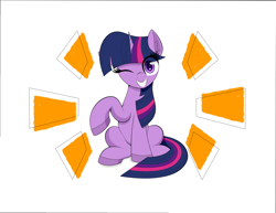 Size: 3303x2555 | Tagged: safe, artist:scandianon, twilight sparkle, pony, unicorn, g4, eye clipping through hair, horn, one eye closed, raised tail, simple background, solo, tail, unicorn twilight