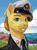 Size: 1872x2520 | Tagged: safe, artist:kelkessel, oc, oc only, oc:light shine, equestria at war mod, admiral, bust, cap, clothes, freckles, hat, military uniform, necktie, outdoors, peaked cap, pin, portrait, ship, solo, sun, uniform, uniform hat