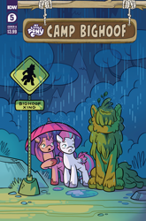 Size: 2063x3131 | Tagged: safe, artist:kate sherron, idw, official comic, sunny starscout, zipp storm, earth pony, pegasus, pony, camp bighoof #5, g4, g4.5, g5, my little pony: camp bighoof, my little pony: pony life, official, spoiler:comic, spoiler:g5, spoiler:g5comic, anime reference, comic, comic cover, cover, cover art, female, ghibli, hayao miyazaki, high res, mane stripe sunny, mare, my neighbor totoro, outdoors, parody, reference