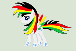 Size: 1496x1002 | Tagged: safe, artist:brightstar40k, oc, oc:shane park, pegasus, pony, g4, male, pegasus oc, rainbow power, simple background, solo