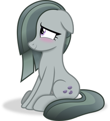 Size: 3014x3298 | Tagged: safe, artist:anime-equestria, marble pie, earth pony, pony, g4, blushing, cute, female, mare, simple background, sitting, smiling, solo, transparent background, vector