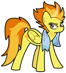 Size: 818x900 | Tagged: safe, artist:kindakismet, spitfire, pegasus, pony, g4, angry, scowl, simple background, solo, towel, transparent background