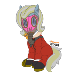 Size: 1024x1024 | Tagged: safe, artist:bloonacorn, oc, oc only, earth pony, /mlp/ tf2 general, earth pony oc, mask, simple background, solo, team fortress 2, transparent background