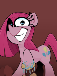 Size: 1536x2048 | Tagged: safe, artist:fraciss, pinkie pie, earth pony, g4, female, pinkamena diane pie, smiling, solo