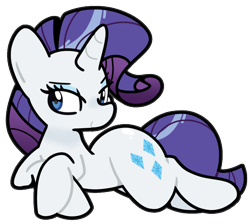 Size: 900x806 | Tagged: safe, artist:kindakismet, rarity, pony, unicorn, g4, horn, lidded eyes, lying down, prone, simple background, smiling, solo, transparent background