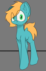 Size: 576x889 | Tagged: safe, artist:cotarsis, oc, oc only, earth pony, pony, gray background, looking at you, simple background, sketch, solo