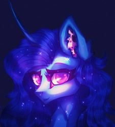 Size: 1080x1196 | Tagged: safe, artist:reminati_27, oc, oc only, pony, unicorn, curved horn, ear fluff, female, horn, mare, solo