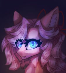 Size: 1127x1247 | Tagged: safe, artist:reminati_27, oc, oc only, pony, bow, bust, eye clipping through hair, female, hair bow, mare, portrait, solo