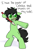 Size: 600x900 | Tagged: safe, alternate version, artist:php193, oc, oc only, oc:filly anon, earth pony, /mlp/, angry, dialogue, female, filly, foal, frog (hoof), funny, green eyes, horn pointer, i have the power of god and anime on my side, simple background, solo, text, underhoof, white background