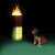 Size: 2048x2048 | Tagged: safe, artist:rexyseven, oc, oc only, oc:rusty gears, earth pony, pony, blocks, clothes, darkness, earth pony oc, grass, herobrine, looking up, minecraft, night, red coat, red mane, red tail, reference, scarf, shrine, solo, tail