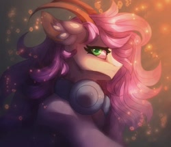 Size: 1012x870 | Tagged: safe, artist:reminati_27, oc, oc only, pony, female, headphones, horns, mare, solo