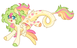 Size: 1425x896 | Tagged: safe, artist:kazmuun, oc, oc only, oc:fluffy meadows, dracony, dragon, hybrid, pony, blue eyes, blush lines, blushing, chest fluff, chibi, colored, colored belly, colored eyelashes, colored hooves, colored lineart, colored muzzle, colored pinnae, colored wings, colored wingtips, commission, cream coat, dark muzzle, dracony oc, dragon tail, eyelashes, facial markings, female, female oc, flat colors, fluffy mane, fluffy tail, freckles, heart, heart eyes, hooves, leg fluff, long mane, long tail, looking back, mare, mare oc, mismatched hooves, multicolored hooves, multicolored wings, running, signature, simple background, solo, tail, tail fluff, tail markings, teal eyelashes, thick tail, three quarter view, three toned mane, three toned tail, tongue out, transparent background, white pupils, wing fluff, wingding eyes, wings, wings down