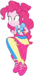 Size: 1126x2520 | Tagged: safe, edit, edited screencap, editor:mrtoonlover83, screencap, pinkie pie, human, equestria girls, g4, background removed, female, needs more jpeg, not a vector, simple background, solo, transparent background