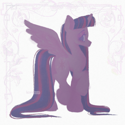 Size: 1500x1500 | Tagged: safe, artist:lompyloops, twilight sparkle, alicorn, pony, g4, female, mare, solo, twilight sparkle (alicorn)