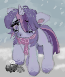 Size: 537x637 | Tagged: safe, twilight sparkle, cat, g4, clothes, kitten, scarf, solo