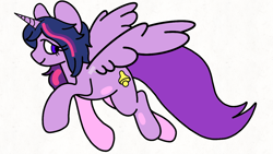 Size: 1280x720 | Tagged: safe, artist:darlycatmake, twilight sparkle, oc, unnamed oc, alicorn, pony, unicorn, g4, clothes, cosplay, costume, halloween, halloween costume, holiday, horn, simple background, solo, tape, twilight sparkle (alicorn), white background