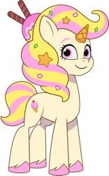 Size: 582x934 | Tagged: safe, editor:posiplusive, sundae (g5), pony, unicorn, g5, my little pony: tell your tale, female, horn, mare, simple background, solo, transparent background