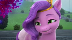 Size: 1920x1080 | Tagged: safe, screencap, pipp petals, pegasus, g5, my little pony: make your mark, my little pony: make your mark chapter 6, roots of all evil, jewelry, solo, tiara