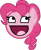 Size: 300x365 | Tagged: safe, pinkie pie, g4, epic face, meme, simple background, solo, transparent background