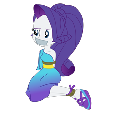 Size: 2500x2500 | Tagged: safe, artist:nie-martw-sie-o-mnie, rarity, human, equestria girls, equestria girls specials, g4, my little pony equestria girls: spring breakdown, bondage, bound and gagged, clothes, cruise concert outfit, dress, female, femsub, gag, high heels, platform heels, rarisub, rope, rope bondage, shoes, simple background, solo, submissive, tape, tape gag, transparent background