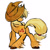 Size: 4252x4252 | Tagged: safe, artist:qianhe498, applejack, earth pony, pony, g4, applejack's hat, cowboy hat, female, fetlock tuft, full body, hat, mane, mare, rear view, simple background, solo, tail, unshorn fetlocks, white background